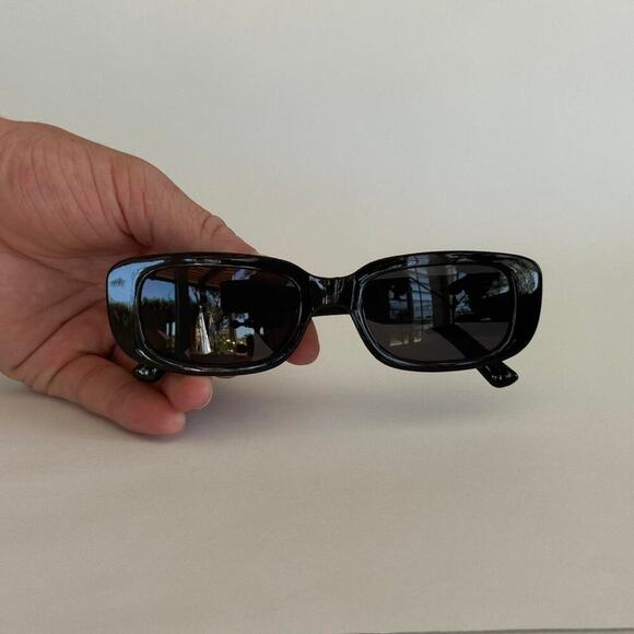 Y2K Clout Goggles – Black Rounded Frame Sunglasses, Unisex, Brand New - Picture 7 of 10